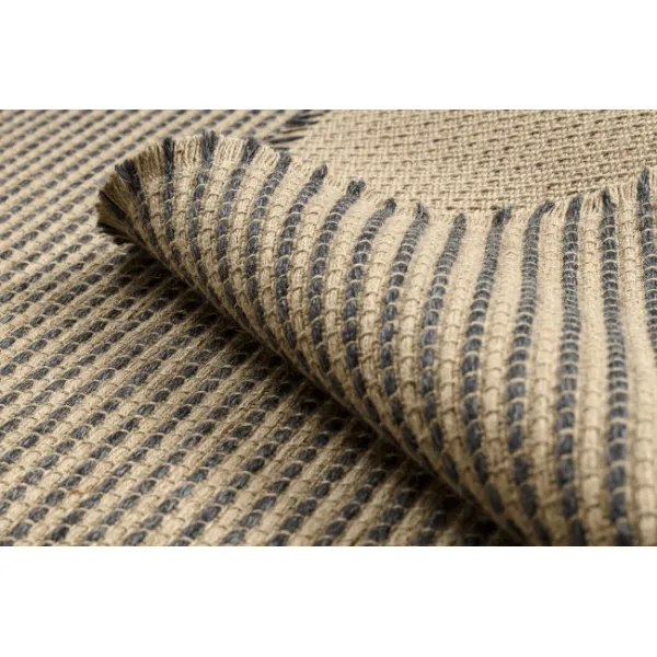 Koberec JUTE 3652 so strapcami čierny / béžový