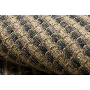 Koberec JUTE 3652 so strapcami čierny / béžový