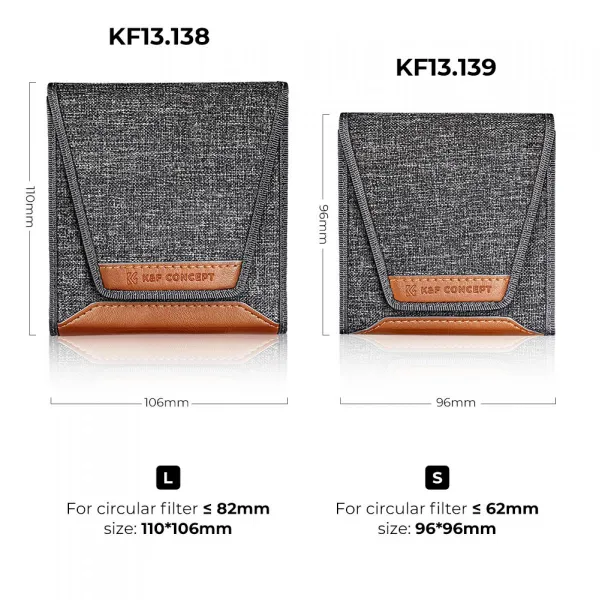 K&F Concept Vrecko na filter 96 x 96 mm, 3-vreckové puzdro na filter 21502