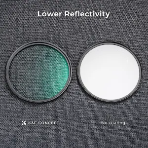 K&F Concept Čierny hmlový filter K&F 72MM série C 1/8, ultratenký viacvrstvový zelený... 22896