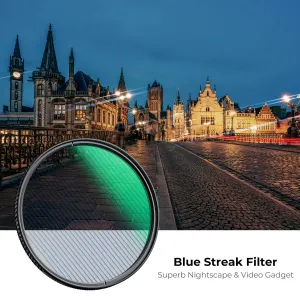 K&F Concept K&F 52 mm, Blue Streak Filter, 2 mm hrúbka, HD, vodeodolný, proti... 23680
