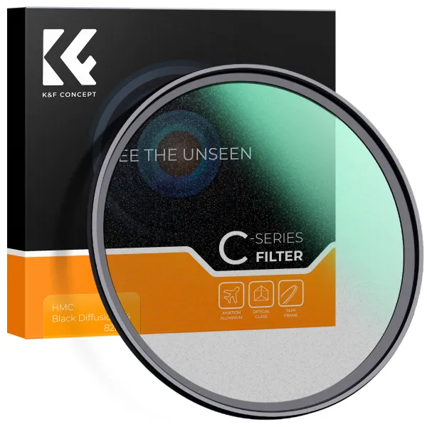 K&F Concept Čierny hmlový filter K&F 77MM série C 1/4, ultratenký viacvrstvový zelený... 22895