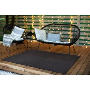 Šnúrkový koberec SIZAL TIMO 6272 outdoor čierny