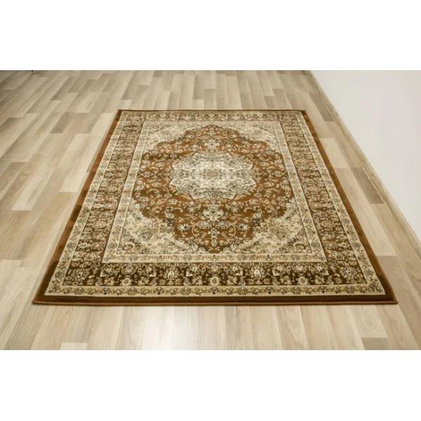 Koberec Super Rose 3619A ornament hnedý / béžový / krémový