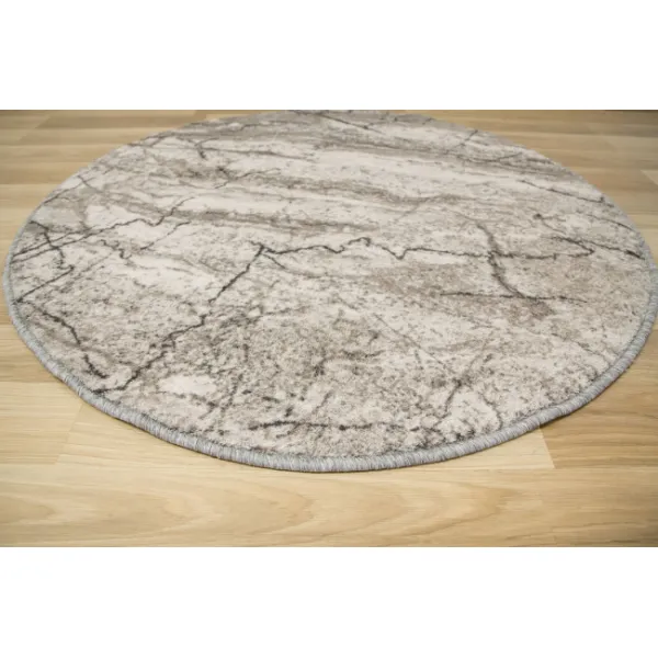 Koberec Aqua Marble 19 kruh sivý