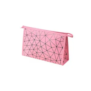 Ružová kozmetická taška so vzorom