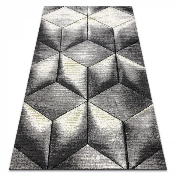 Koberec SAMPLE Este Friese Soft CUBE kocka 3D sivý