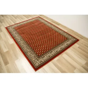 Koberec Afgan 3642B ornamentový červený / krémový