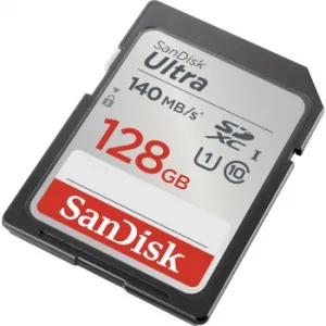 SanDisk Ultra 128 GB SDXC Memory Card 140 MB/s 85235110