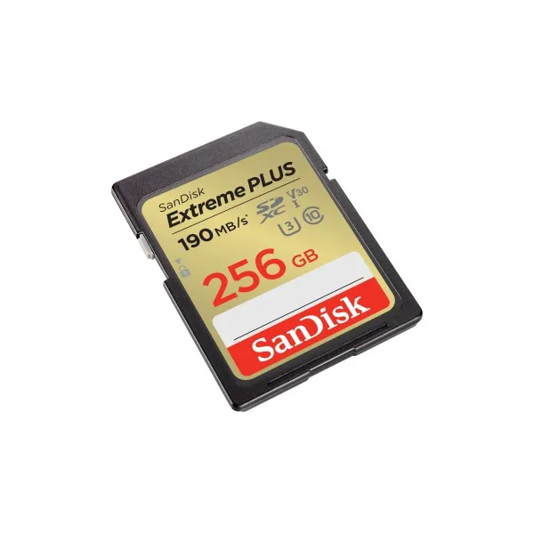 SanDisk Extreme PLUS 256 GB SDXC Memory Card 190 MB/s and 130 MB/s, UHS-I, Class 10,... 85235110