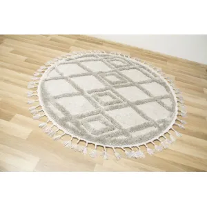 Koberec BERBER 6843 Romby 3D - svetlosivý