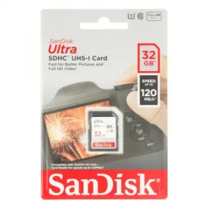 SanDisk Ultra/SDHC/32GB/UHS-I U1 / Class 10/Černá