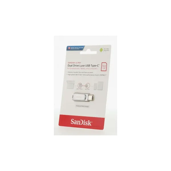 SanDisk Flash disk 512 GB Ultra Dual Drive Luxe USB 3.1 Typ C 150 MB/s