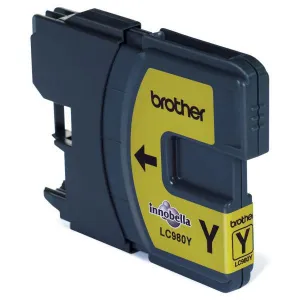 BROTHER LC-980 (LC980Y), originálna cartridge, žltá, 5ml, Pre tlačiareň: BROTHER DCP-145C, BROTHER DCP-165C, BROTHER DCP-395CN, BROTHER DCP-585CW,