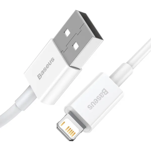 Kábel USB to Lightning Baseus Superior Series, 2,4 A, 0,25 m (biely) 026220