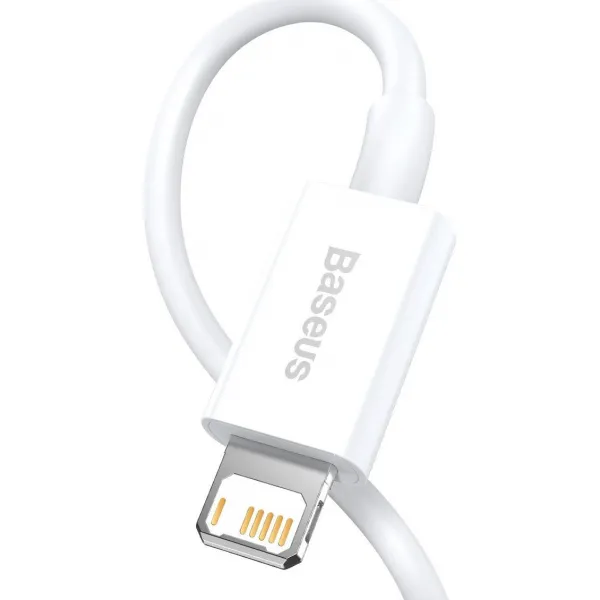 Kábel USB to Lightning Baseus Superior Series, 2,4 A, 0,25 m (biely) 026220