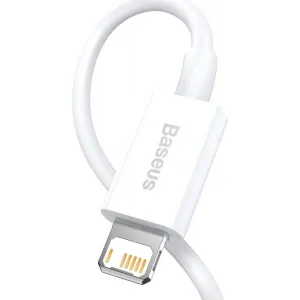 Kábel USB to Lightning Baseus Superior Series, 2,4 A, 0,25 m (biely) 026220