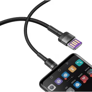 Baseus Cafule Huawei SuperCharge kábel USB na USB-C, QC 3.0, 5A 1m (čierno-sivý) 019259