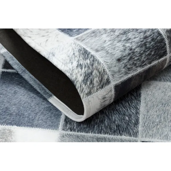 Koberec PATCHWORK 21716 sivý - imitácia kože krava