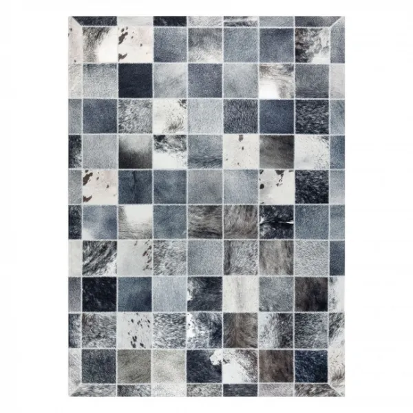 Koberec PATCHWORK 21716 sivý - imitácia kože krava