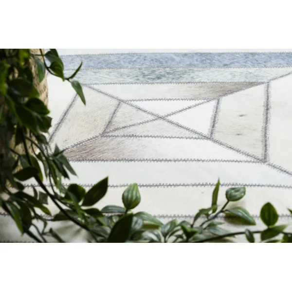 Koberec PATCHWORK 21721 béžový/sivý - imitácia kože krava, geometrický