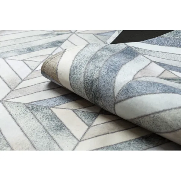 Koberec PATCHWORK 21721 béžový/sivý - imitácia kože krava, geometrický