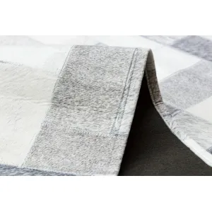 Koberec PATCHWORK 21723 sivý - imitácia kože krava, deski