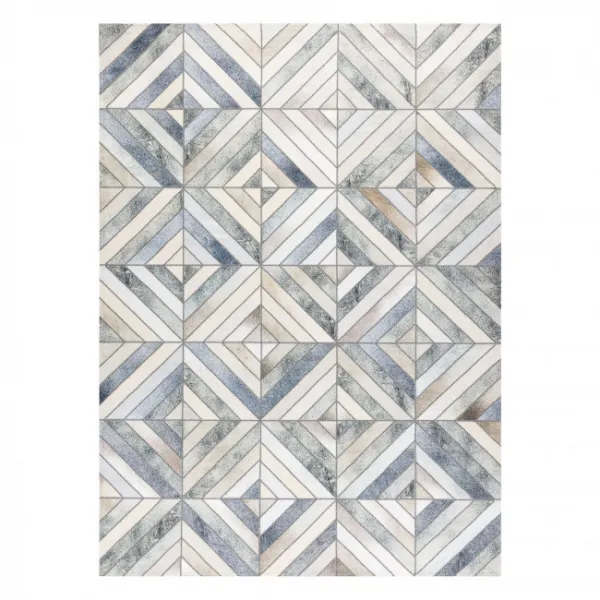 Koberec PATCHWORK 21721 béžový/sivý - imitácia kože krava, geometrický