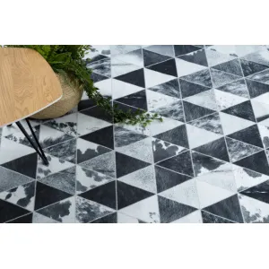Koberec PATCHWORK 21722 sivý - imitácia kože krava, trojuholníky