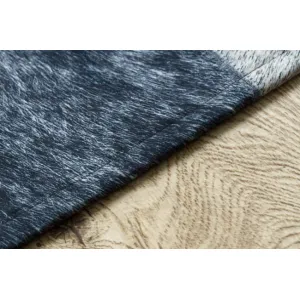 Koberec PATCHWORK 21719 čierny- imitácia kože krava