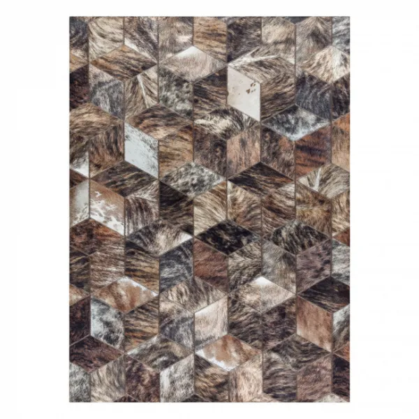 Koberec PATCHWORK 21715 hnedý - imitácia kože krava
