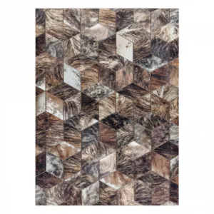 Koberec PATCHWORK 21715 hnedý - imitácia kože krava