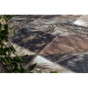 Koberec PATCHWORK 21715 hnedý - imitácia kože krava