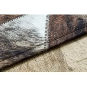 Koberec PATCHWORK 21715 hnedý - imitácia kože krava