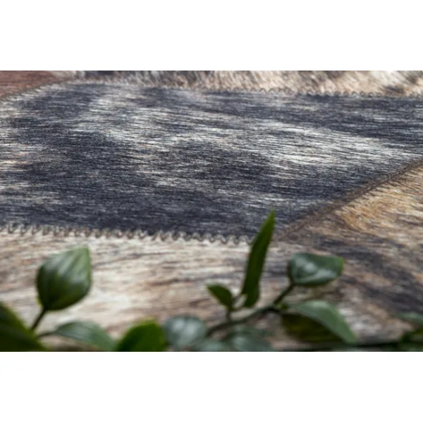 Koberec PATCHWORK 21715 hnedý - imitácia kože krava