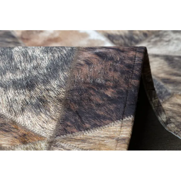 Koberec PATCHWORK 21715 hnedý - imitácia kože krava