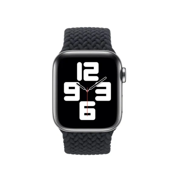 Innocent Braided Solo Loop Apple Watch Remienok 42/44/45/49mm - Black - XS (132MM)
