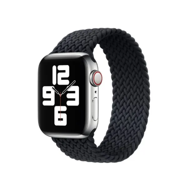 Innocent Braided Solo Loop Apple Watch Remienok 42/44/45/49mm - Black - XS (132MM)