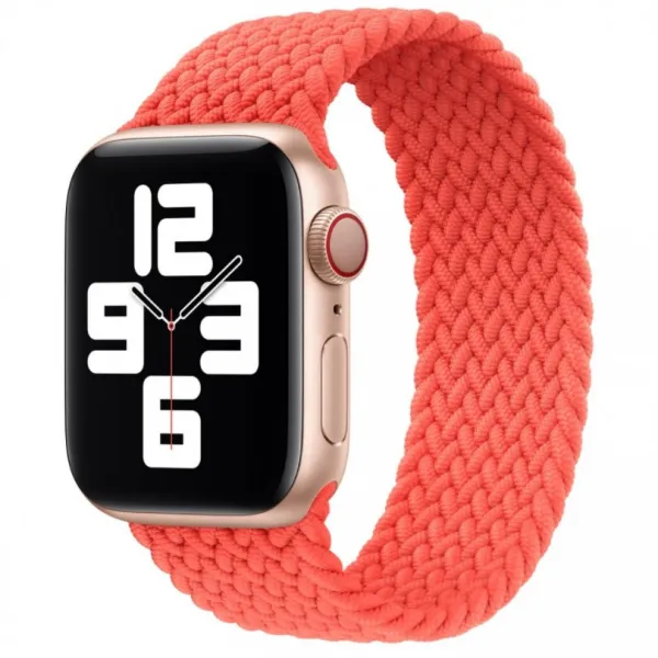 Innocent Braided Solo Loop Apple Watch Remienok 38/40/41mm - Orange - S (132MM)