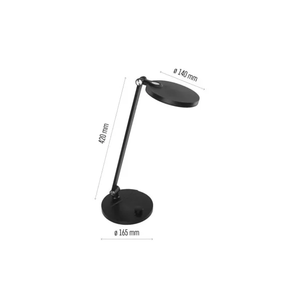 LED Stolná Lampa Emos Charles Čierna Z7628B