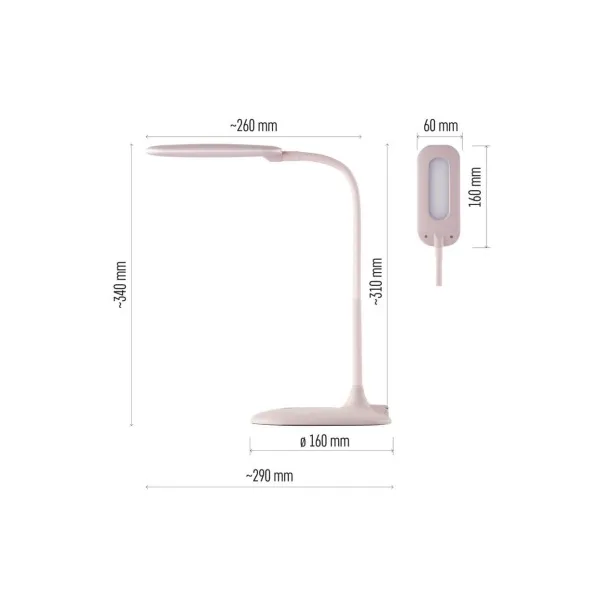 EMOS LED stolná lampa STELLA, ružová