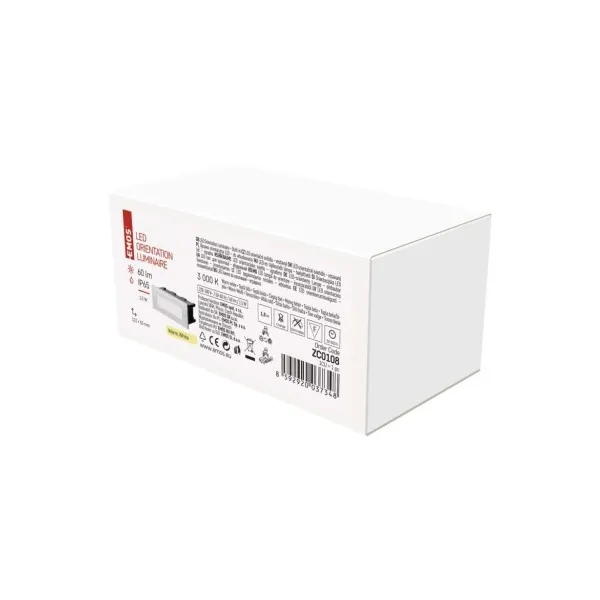 EMOS Lighting LED orientačné vstavané svietidlo AMAL 123×53, 1,5W tep. b.,IP65