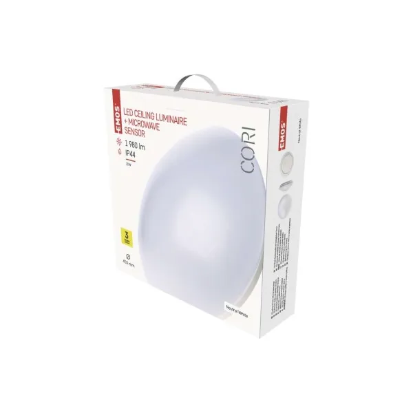 EMOS Lighting LED prisad. svietidlo Cori s pohyb. senz.,kr. 22W n.b., IP44