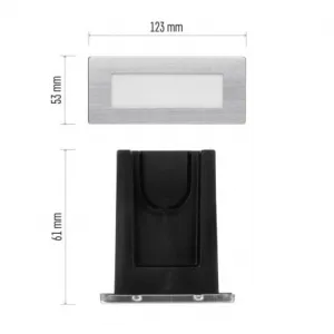 EMOS Lighting LED orientačné vstavané svietidlo AMAL 123×53, 1,5W tep. b.,IP65