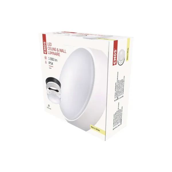 EMOS Lighting LED prisadené svietidlo ZURI, kruhové čierna/biela 14W teplá b.