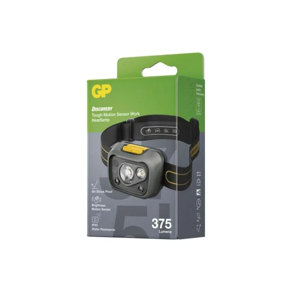 LED čelovka GP Discovery CHW54, 375 lm