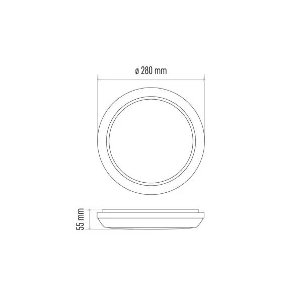 EMOS Lighting LED prisadené svietidlo DORI, kruh. biele 24,5W neutr.b., IP54