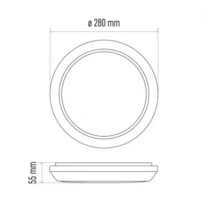 EMOS Lighting LED prisadené svietidlo DORI, kruh. biele 24,5W neutr.b., IP54