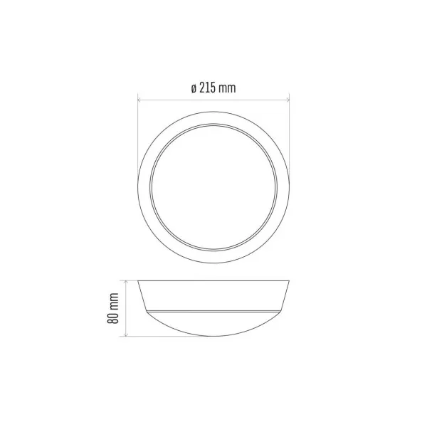 EMOS Lighting LED prisadené svietidlo ZURI, kruhové čierna/biela 14W teplá b.