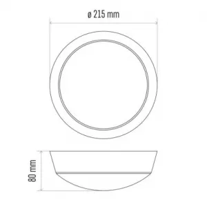 EMOS Lighting LED prisadené svietidlo ZURI, kruhové čierna/biela 14W teplá b.